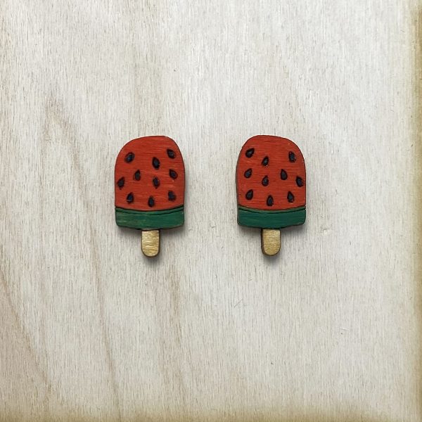 σκουλαρίκια παγωτό ξυλάκι